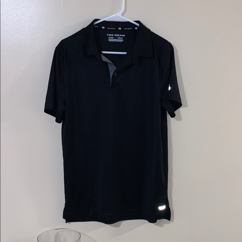 Black polo shirt, Tek Gear.